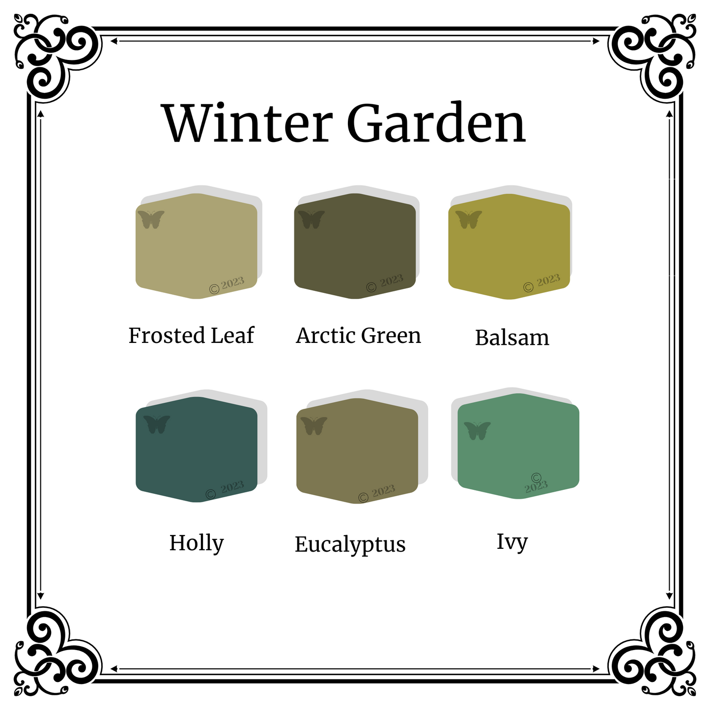 Winter Garden Palette Polymer Clay Color Mixing Tutorial showing all 6 colors!